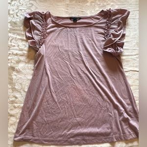 Women’s Ruffle Sleeveless Lavender Ruffle Top Banana Republic